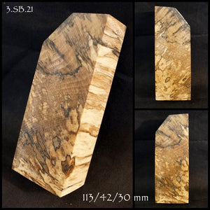 SPALTED BEECH Stabilized Blank for woodworking, turning, crafting. FRANCE Stock. #3.SB.21