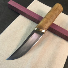 Load image into Gallery viewer, Knife Hunting, Laminated Stainless Steel, Hand Forge, Leather sheath. Art 14.343.1