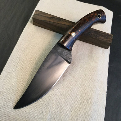 Knife Hunting, Carbon Steel, Fixed Blade, Straight Back Knife Blade. 2019