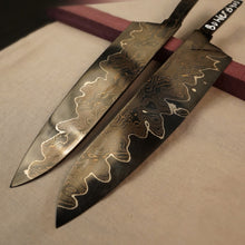 Load image into Gallery viewer, Unique Carbon Steel Blade Blank for kitchen knife making, crafting. Art 9.102
