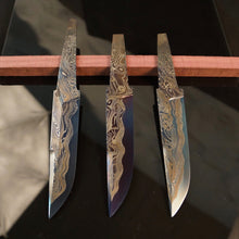 Load image into Gallery viewer, Unique Carbon Steel Blade Blank for knife making, crafting, hobby DIY. Art 9.096