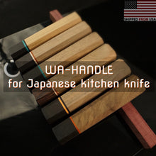 Charger l&#39;image dans la galerie, Wa-Handle Blank for kitchen knife, Japanese Style, Exotic Wood, from U.S. stock