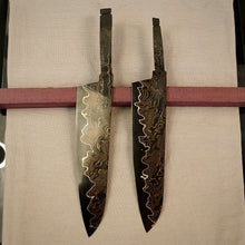Cargar imagen en el visor de la galería, Unique Carbon Steel Blade Blank for kitchen knife making, crafting. Art 9.102