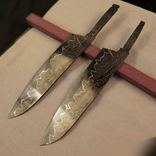 Load image into Gallery viewer, Unique Carbon Steel Blade Blank for kitchen knife making, crafting. Art 9.102