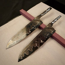 Load image into Gallery viewer, Unique Carbon Steel Blade Blank for kitchen knife making, crafting. Art 9.102