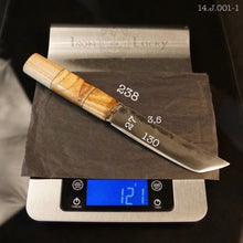 Load image into Gallery viewer, Tanto Knife Japanese style, Carbon Steel, Fixed Blade Straight Back. Art 14.J.01.5