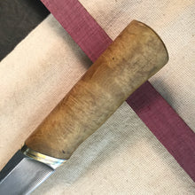Charger l&#39;image dans la galerie, Knife Hunting, Laminated Stainless Steel, Hand Forge, Leather sheath. Art 14.343.6