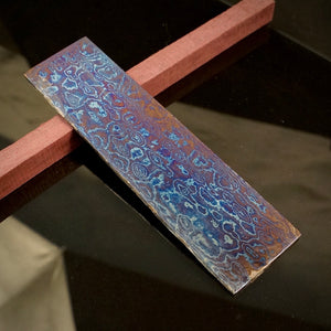 Titanium multi-layer billet, Three Alloys, hand forge for crafting. Art 16.019