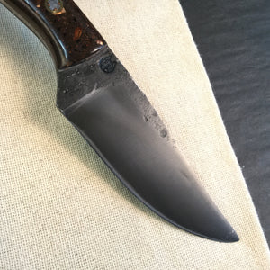 Knife Hunting, Carbon Steel, Fixed Blade, Straight Back Knife Blade. 2019