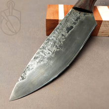 Charger l&#39;image dans la galerie, Kitchen Knife Chef Universal &quot;Barbarian III&quot; 150 mm, Forge Carbon steel - IRON LUCKY