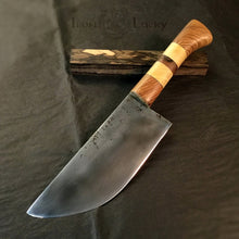Cargar imagen en el visor de la galería, Kitchen Knife Chef Universal &quot;Barbarian IV&quot; 147 mm Forge Carbon steel. Art 14.322 - IRON LUCKY