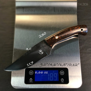 Knife Hunting, Carbon Steel, Fixed Blade, Straight Back Knife Blade, 14.309 - IRON LUCKY