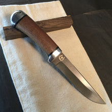 Laden Sie das Bild in den Galerie-Viewer, Knife Hunting, DAMASCUS Steel, Fixed Blade, Straight Back Knife Blade, 14.320 - IRON LUCKY