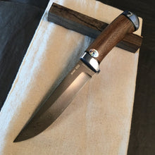 Laden Sie das Bild in den Galerie-Viewer, Knife Hunting, DAMASCUS Steel, Fixed Blade, Straight Back Knife Blade, 14.320 - IRON LUCKY