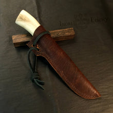 Cargar imagen en el visor de la galería, Knife Hunting, San Mai Steel, Fixed Blade, Straight Back Knife Blade. Art 14.321 - IRON LUCKY