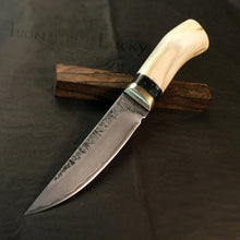 Cargar imagen en el visor de la galería, Knife Hunting, San Mai Steel, Fixed Blade, Straight Back Knife Blade. Art 14.321 - IRON LUCKY