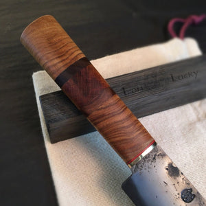 Knife Kitchen “Red Thread”, Carbon Steel, Hand forged. - IRON LUCKY