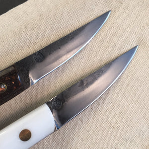 KWAIKEN, Japanese Kitchen and Steak Knife, Set Two Pieces, Hand Forge. 14.313 - IRON LUCKY