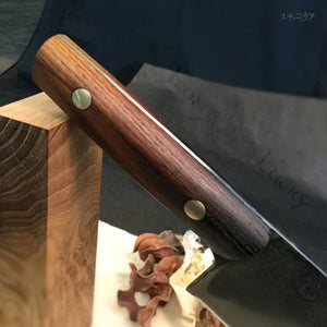Santoku, Japanese Chef Knife, Hand Forge, Single Copy. - IRON LUCKY