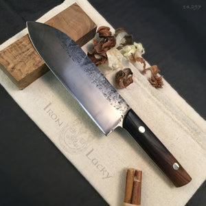 Santoku, Japanese Chef Knife, Hand Forge, Single Copy. - IRON LUCKY