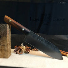 Cargar imagen en el visor de la galería, Santoku, Japanese Chef Knife, Hand Forge, Single Copy. - IRON LUCKY