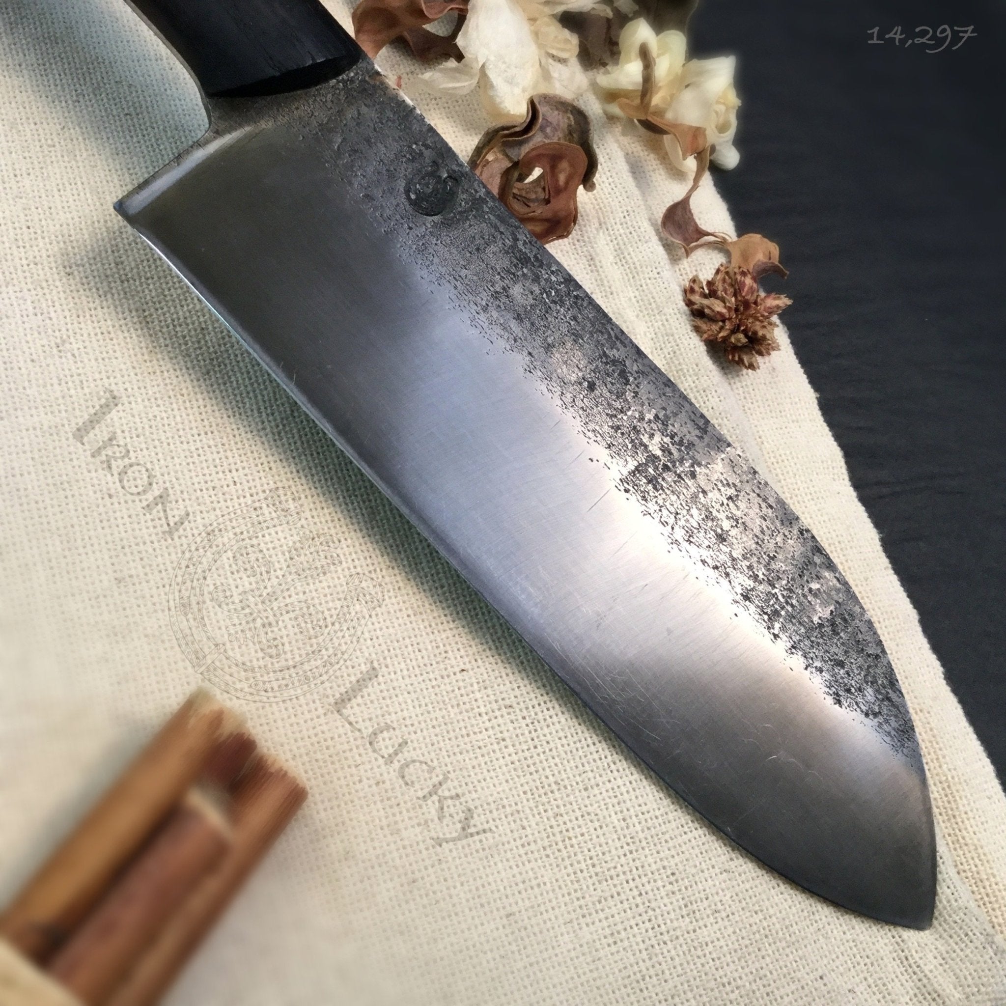 Buy Kitchen Knife, Japanese style, Hand Forge, Single Copy.