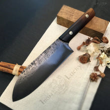 Cargar imagen en el visor de la galería, Santoku, Japanese Chef Knife, Hand Forge, Single Copy. - IRON LUCKY
