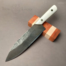 Charger l&#39;image dans la galerie, SANTOKU &quot;Savage II&quot; Japanese Kitchen Knife, 195 mm, Forge Carbon Steel - IRON LUCKY