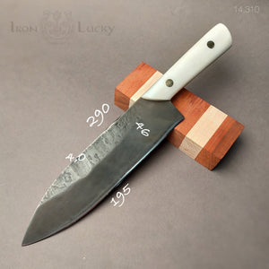 SANTOKU "Savage II" Japanese Kitchen Knife, 195 mm, Forge Carbon Steel - IRON LUCKY
