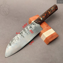 Cargar imagen en el visor de la galería, Santoku &quot;Savage IV&quot; Japanese Kitchen Knife, 170 mm, Forge Carbon Steel - IRON LUCKY