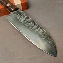 Cargar imagen en el visor de la galería, Santoku &quot;Savage IV&quot; Japanese Kitchen Knife, 170 mm, Forge Carbon Steel - IRON LUCKY