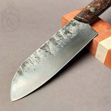 Cargar imagen en el visor de la galería, Santoku &quot;Savage IV&quot; Japanese Kitchen Knife, 170 mm, Forge Carbon Steel - IRON LUCKY