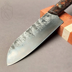 Santoku "Savage IV" Japanese Kitchen Knife, 170 mm, Forge Carbon Steel - IRON LUCKY