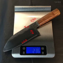 Laden Sie das Bild in den Galerie-Viewer, SANTOKU &quot;Savage IX&quot; Japanese Kitchen Knife, 163 mm, Forge Carbon Steel - IRON LUCKY