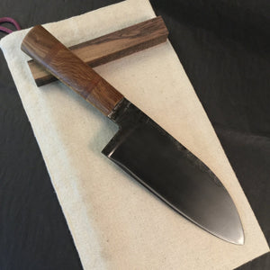 SANTOKU "Savage IX" Japanese Kitchen Knife, 163 mm, Forge Carbon Steel - IRON LUCKY