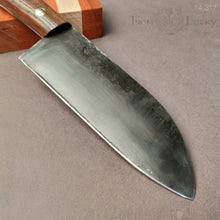 Laden Sie das Bild in den Galerie-Viewer, SANTOKU &quot;Savage VII&quot; Japanese Kitchen Knife, 160 mm, Forge Carbon Steel - IRON LUCKY