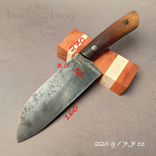 Laden Sie das Bild in den Galerie-Viewer, SANTOKU &quot;Savage VII&quot; Japanese Kitchen Knife, 160 mm, Forge Carbon Steel - IRON LUCKY