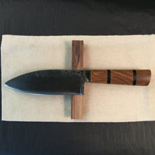 Laden Sie das Bild in den Galerie-Viewer, SANTOKU &quot;Savage VIII&quot; Japanese Kitchen Knife, 150 mm, Forge Carbon Steel - IRON LUCKY