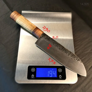 Santoku "Savage X" Japanese Kitchen Knife, 173 mm, Forge Carbon Steel - IRON LUCKY