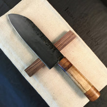 Charger l&#39;image dans la galerie, Santoku &quot;Savage X&quot; Japanese Kitchen Knife, 173 mm, Forge Carbon Steel - IRON LUCKY