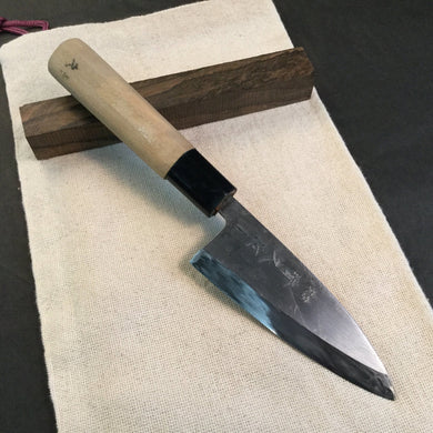 SMALL DEBA, Japanese Original Kitchen Knife, Vintage, Ajisaki, Tokyo Haruhisa - IRON LUCKY