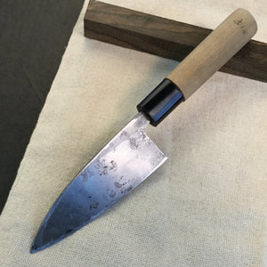 SMALL DEBA, Japanese Original Kitchen Knife, Vintage, Ajisaki, Tokyo Haruhisa - IRON LUCKY
