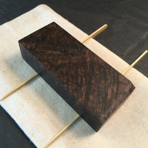 Stabilized Walnut Burl wood blank, woodworking, DIY, turning, crafting. Art 3.159 - IRON LUCKY