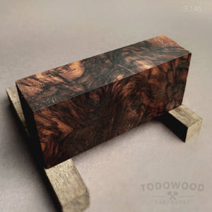 Stabilized wood Walnut Burl, Big blank for woodworking, turning, crafting, 3.145 - IRON LUCKY