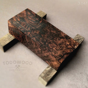 Stabilized wood Walnut Burl blank for woodworking, turning, crafting, 3.147 - IRON LUCKY