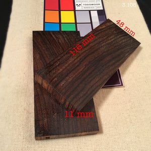 Stabilized Wood ZEBRANO Two Blanks - IRON LUCKY