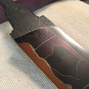 Unique Carbon Steel Blade Blank for knife making, crafting, hobby DIY. Art 9.070 - IRON LUCKY