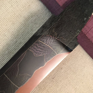 Unique Carbon Steel Blade Blank for knife making, crafting, hobby DIY. Art 9.070 - IRON LUCKY