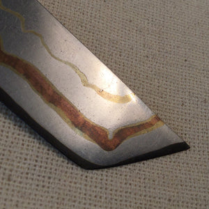 Unique Laminated Steel Blade Blank for knife making, crafting, hobby. Art 9.071 - IRON LUCKY
