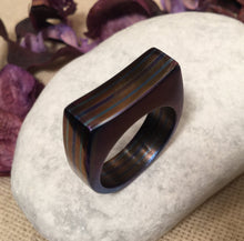Charger l&#39;image dans la galerie, Women&#39;s Timascus Ring, 18 mm, Handmade. Single copy. 6,54 grams. - IRON LUCKY